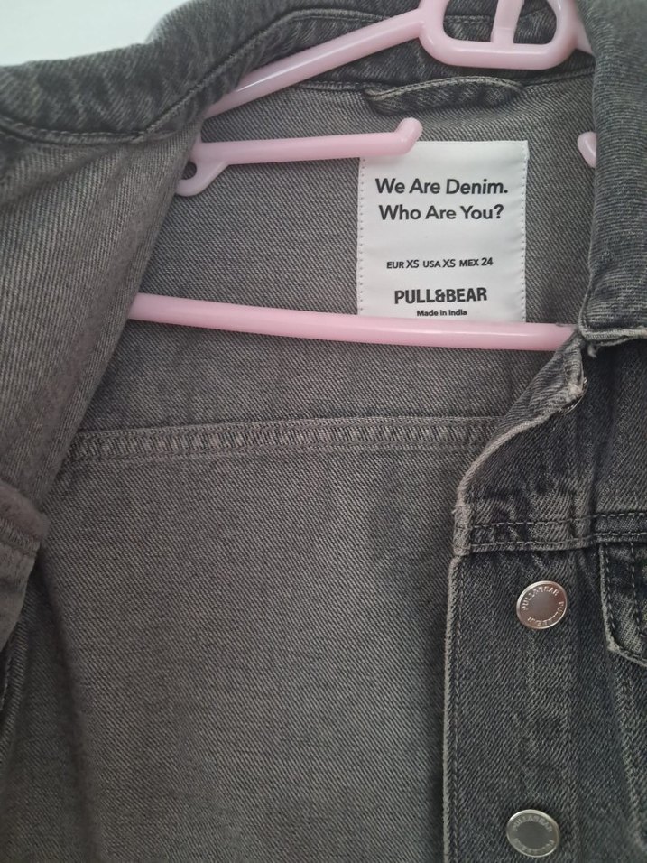 crop jean ceket - Görsel 5