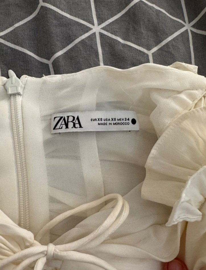 Fırfırlı Beyaz Mini Mezuniyet Elbise - Görsel 4