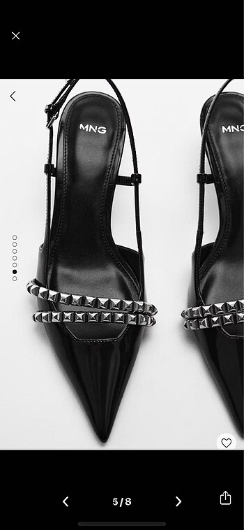 Mango zımbalı stiletto