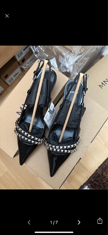 38 Beden Mango zımbalı stiletto