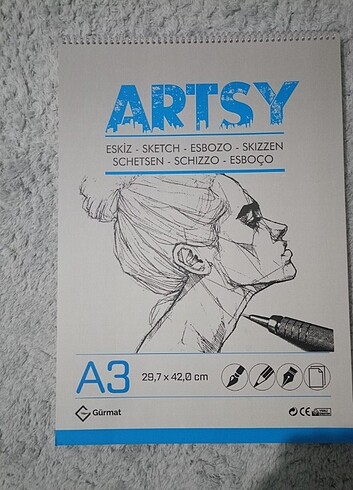 Beden Artsy Notebooks A3, 40 yaprak, 160 gram Eskiz Defteri/Sketch Boo