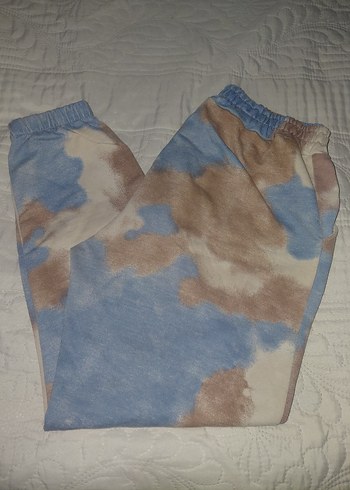 Kadın Bej Pastel Batik Desenli Bol Kesim Eşofman - Görsel 2