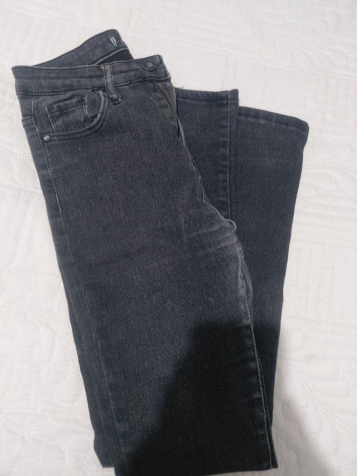 Gri Kadın Denim Dar Kesim Jean - Görsel 3