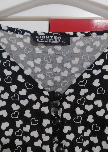 Siyah Beyaz V Yaka Uzun Elbise - Görsel 4