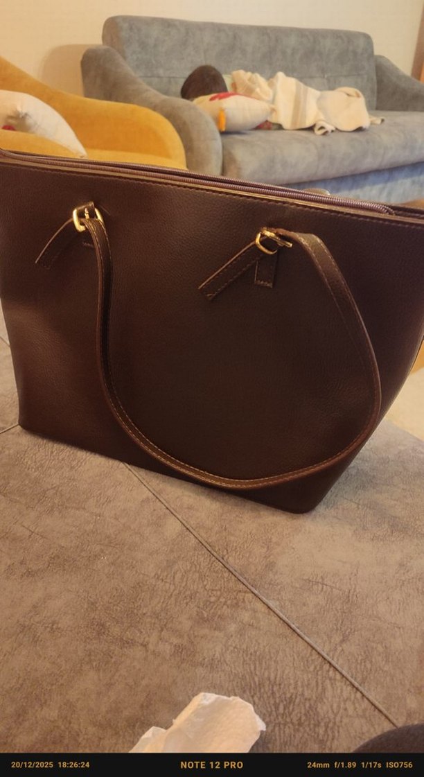 Michael Kors Klasik Kahverengi Deri Çanta - Görsel 4