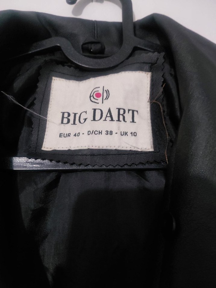 Kadın Siyah Deri Kemerli Uzun Ceket - Görsel 4