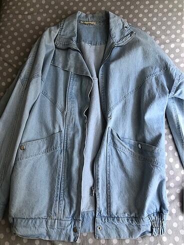 38 Beden mavi Renk Oversize Kot ceket