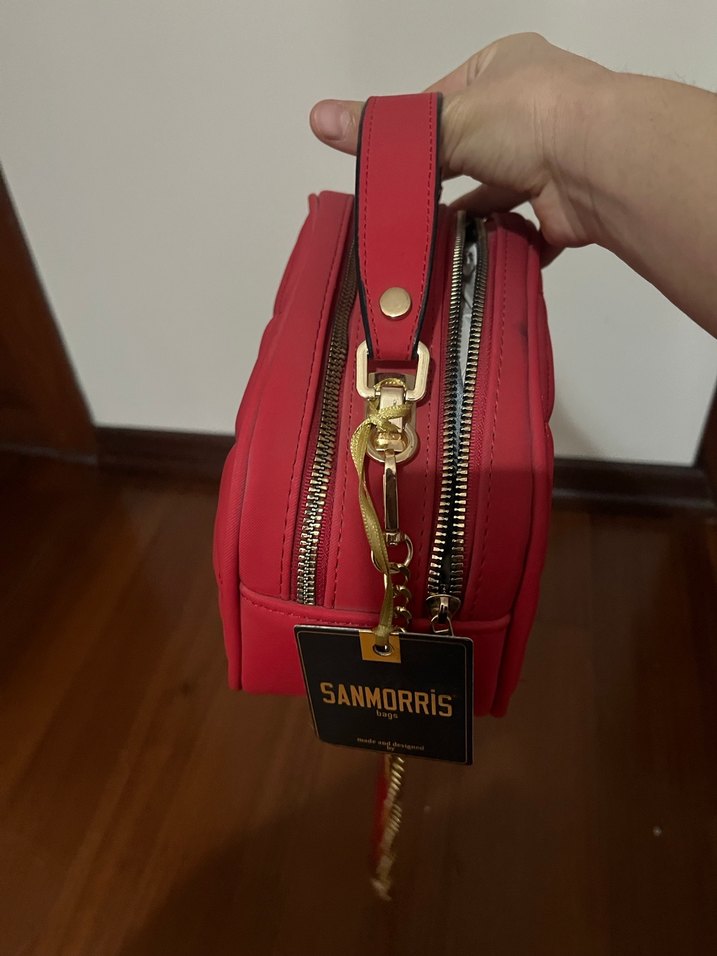 Yepyeni Kırmızı Deri Kadın Çanta - Görsel 5