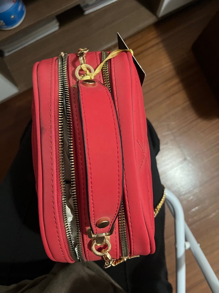 Yepyeni Kırmızı Deri Kadın Çanta - Görsel 4