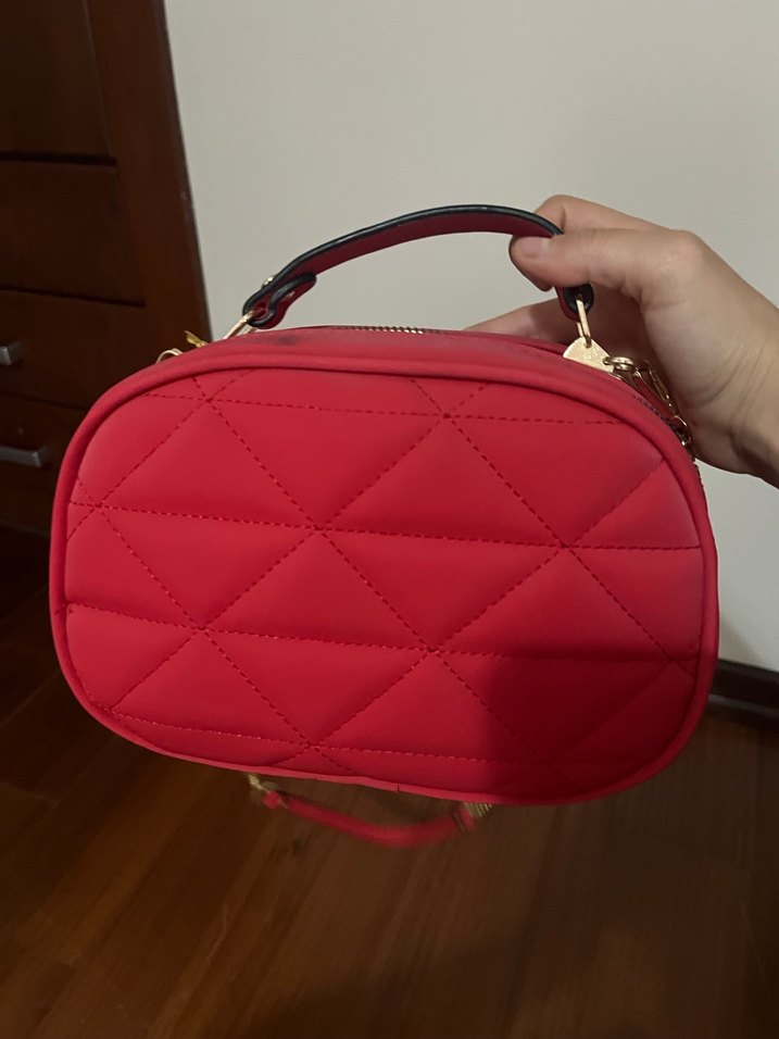 Yepyeni Kırmızı Deri Kadın Çanta - Görsel 2