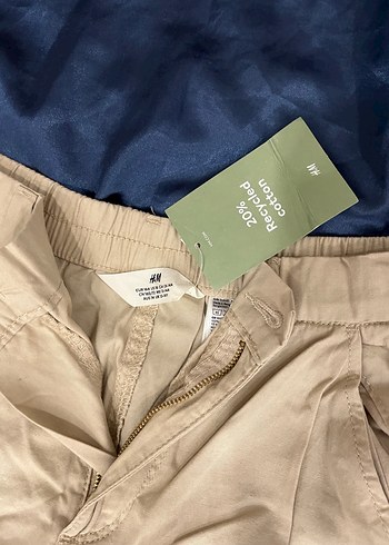 Kadın Bej Pamuklu Kemerli Rahat Pantolon - Görsel 4