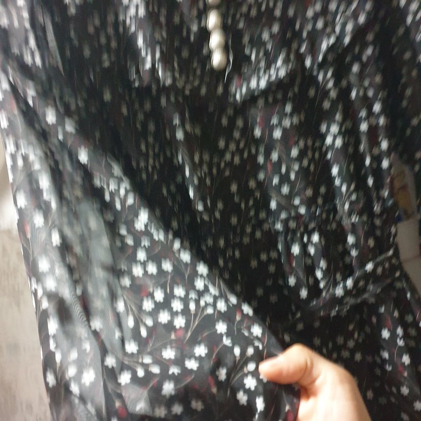 yazlık Siyah Desenli Uzun Bohem Elbise - Görsel 4