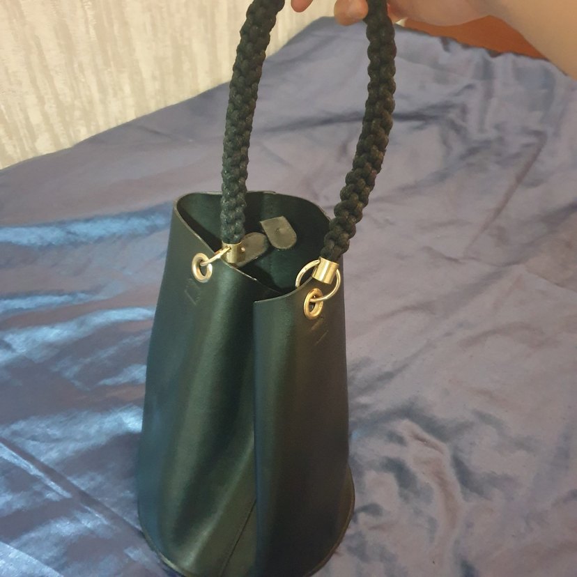 SIFIR Siyah Deri Kadın Çanta Püsküllü - Görsel 2