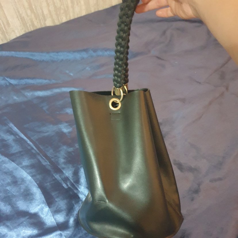 SIFIR Siyah Deri Kadın Çanta Püsküllü - Görsel 3