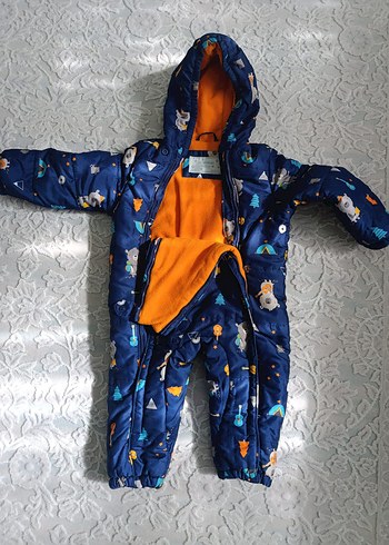 Renkli Baskılı Erkek Bebek Astronot Polar Tulum