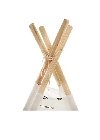 Çocuklar için Baskılı Beyaz Oyun Çadırı - Görsel 7