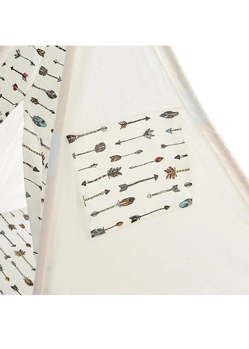 Çocuklar için Baskılı Beyaz Oyun Çadırı - Görsel 5