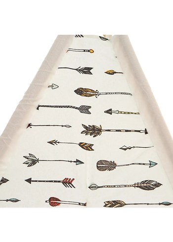 Çocuklar için Baskılı Beyaz Oyun Çadırı - Görsel 4