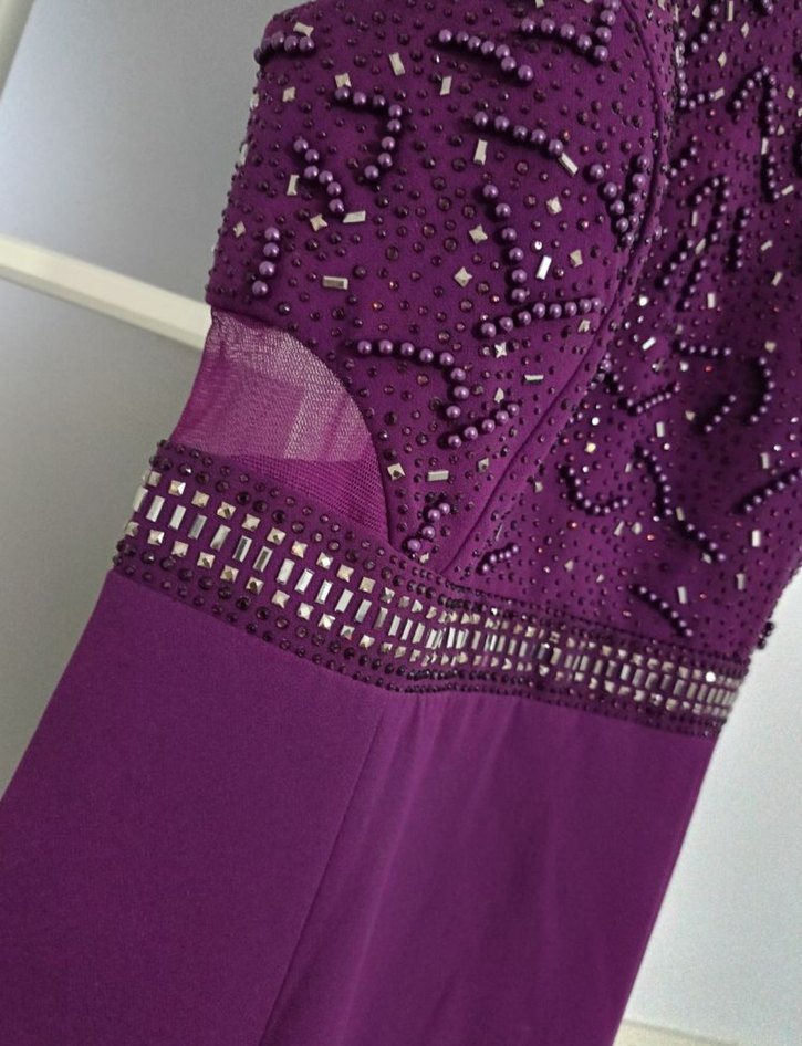 koyu mor Balık model abiye - Görsel 3