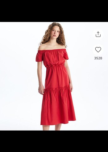 LCW XL/42 Kırmızı Uzun Bohem Elbise