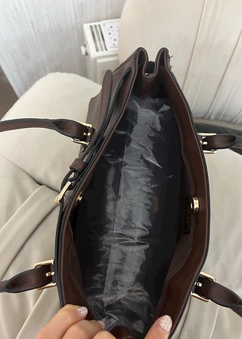 H&M Hm kemer detaylı kahverengi çanta