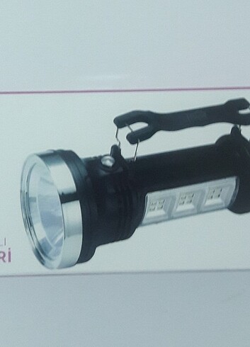 Solar Şarjlı El Led Feneri 