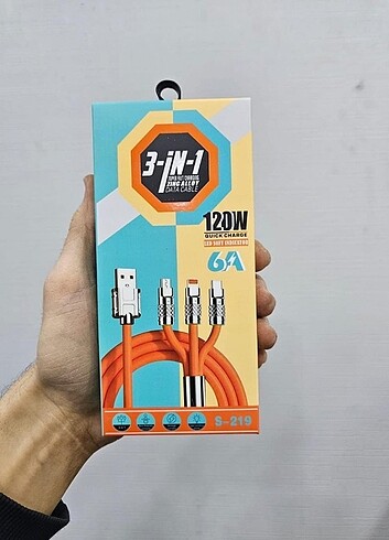 3 in 1 sarj kablosu - Görsel 3