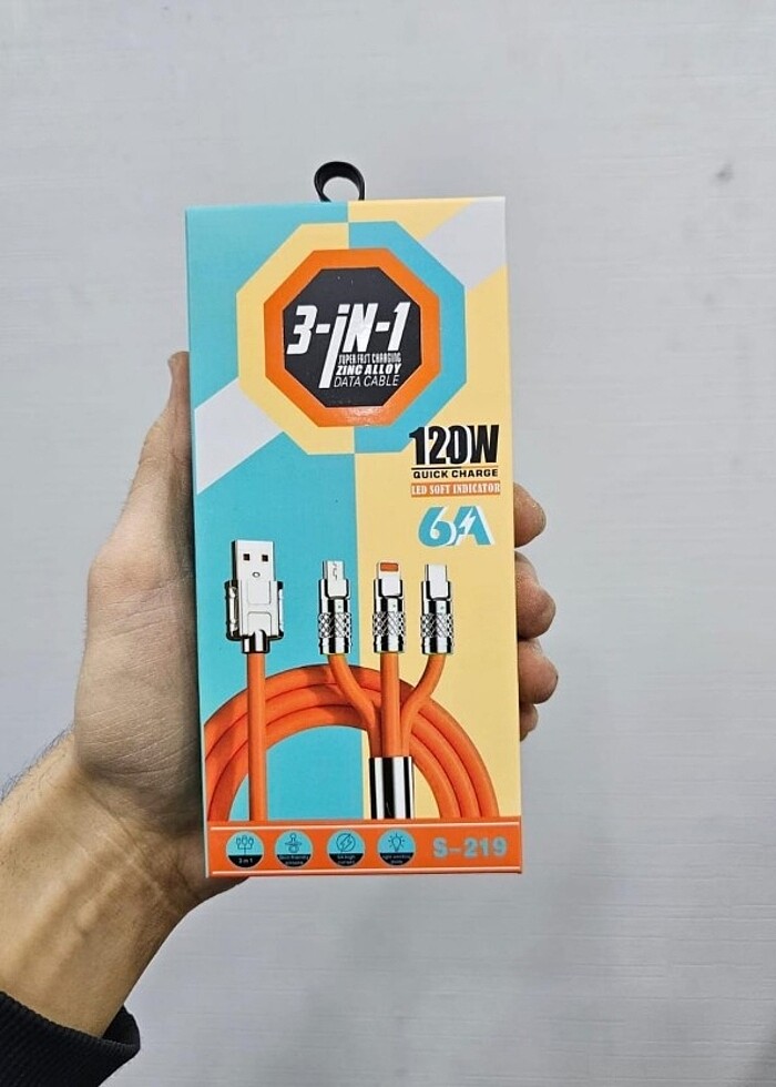 3 in 1 sarj kablosu - Görsel 3