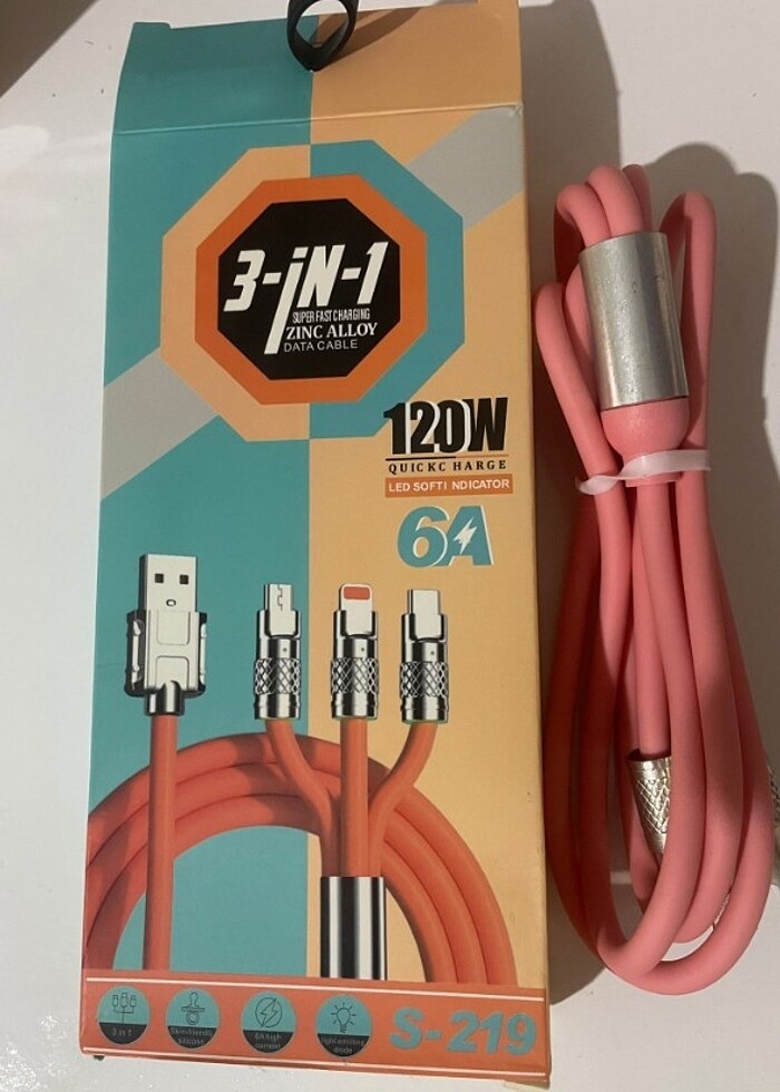 3 in 1 sarj kablosu - Görsel 4