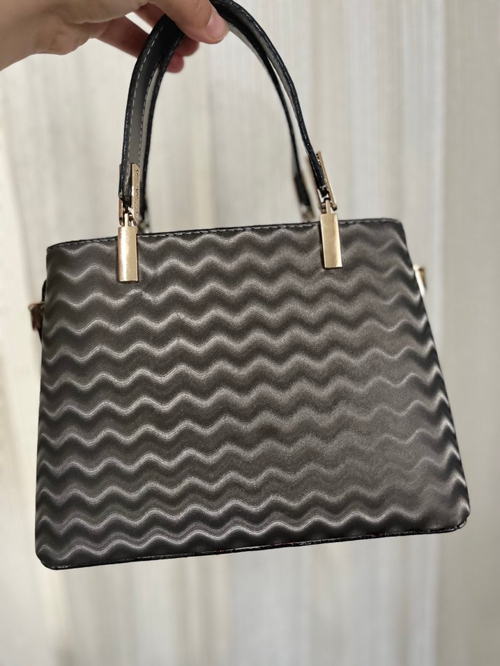 Gri Kadın El Çantası, Modern Klasik - Görsel 2