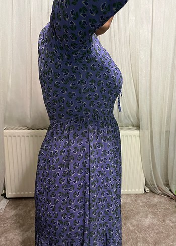 Bohem Renkli Uzun Kollu Kadın Elbise - Görsel 3