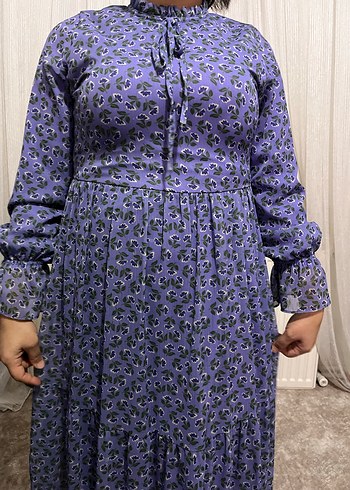 Bohem Renkli Uzun Kollu Kadın Elbise - Görsel 4