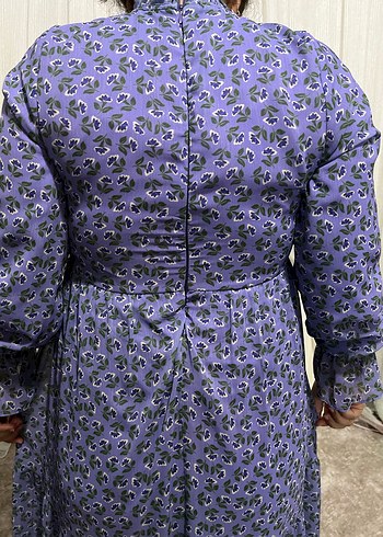 Bohem Renkli Uzun Kollu Kadın Elbise - Görsel 5