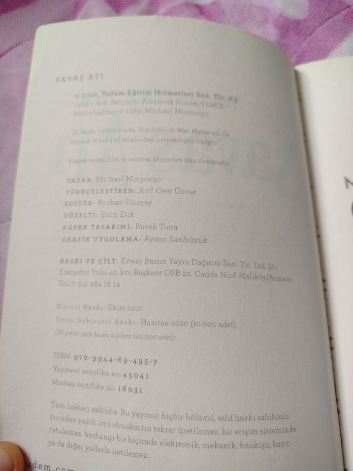 Savaş Atı - Michael Morpurgo - Görsel 5