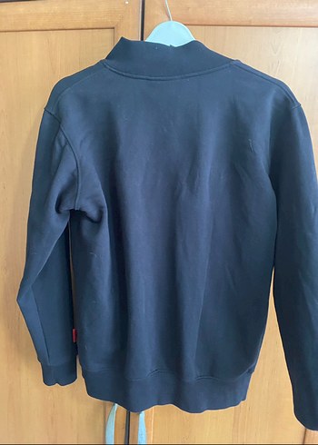 Supreme Grip Erkek Siyah Fermuarlı Sweatshirt - Görsel 2