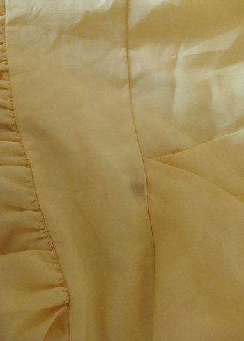 Sarı Kolsuz Midi Keten Elbise - Görsel 13