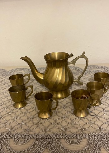 Diğer Altın Renkli bakır fincan takımı