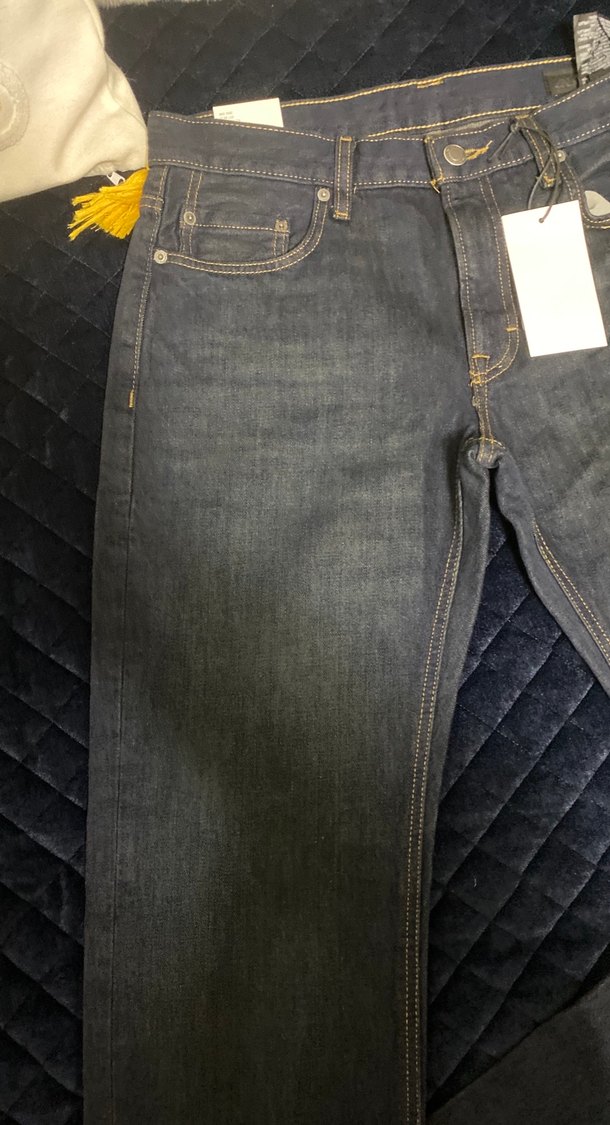 Düğmeli Gri Erkek Denim Jean - Görsel 2