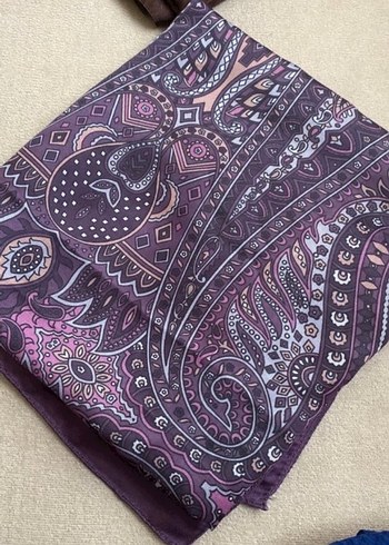 Mor Desenli Bohem Kadın Şal - Görsel 2