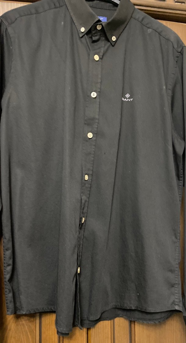 Siyah Erkek Uzun Kollu Düğmeli Gömlek - Görsel 5