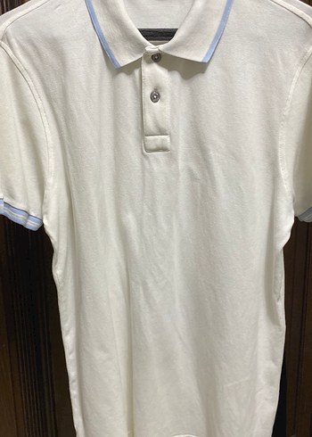 Erkek Beyaz Kısa Kollu Polo Tişört - Görsel 2