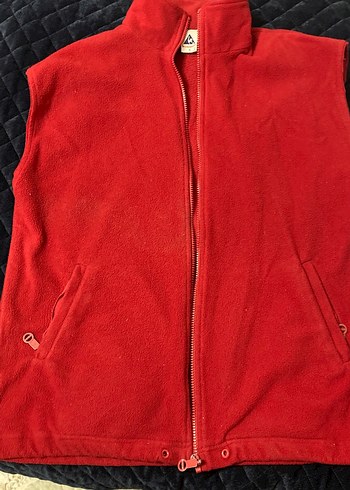 Kırmızı Fermuarlı Erkek veya kadın polar yelek - Görsel 2