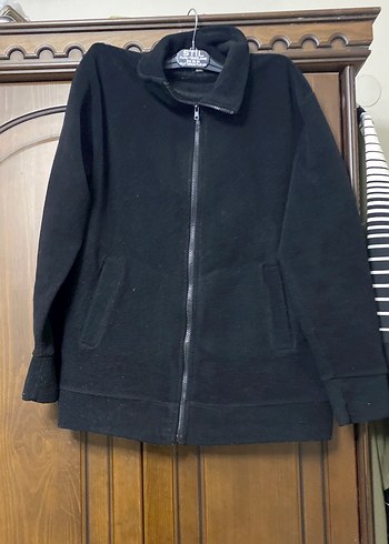 Siyah Fermuarlı Erkek Polar Ceket - Görsel 2