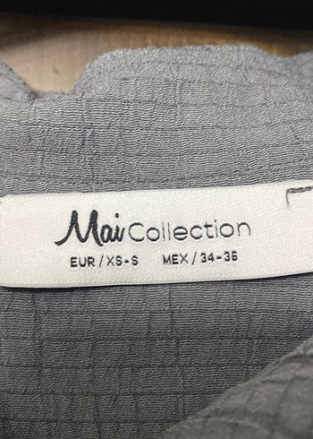 Gri Kadın Keten Düğmeli Gömlek - Görsel 4