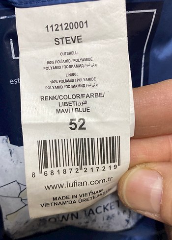 Erkek Mavi Fermuarlı İnce Mont - Görsel 4