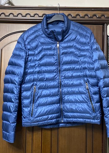 Erkek Mavi Fermuarlı İnce Mont - Görsel 2