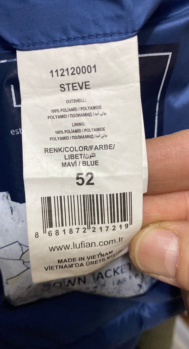 Erkek Mavi Fermuarlı İnce Mont - Görsel 4