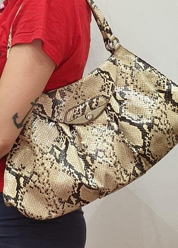  Beden Furla python deri çanta 
