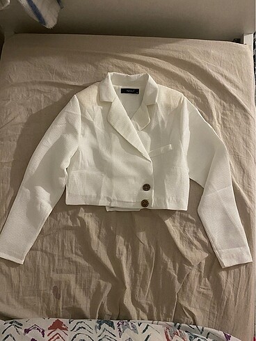 Beyaz blazer ceket