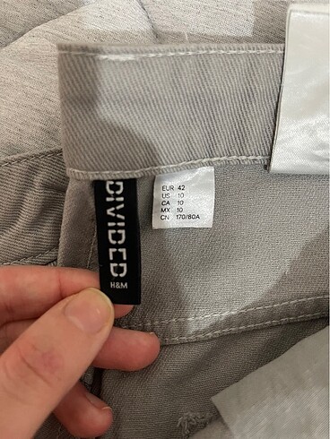 H&M Gri kargo pantolon